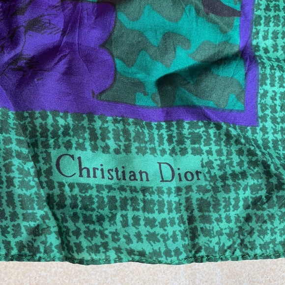 Dior Accessories - Vintage Christian Dior Floral Paisley Silk Scarf